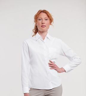 Russell Ladies' LS PolyCotton Poplin Shirt