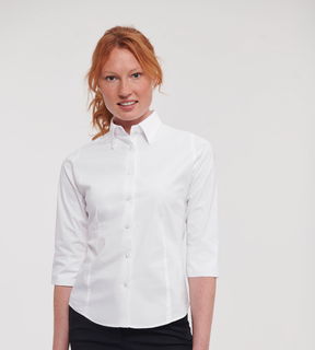 Russell Ladies’ 3/4 Sleeve Fitted Stretch Shirt