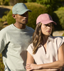 B26n_earthaware_organic_cotton_studio_cap_-_rose_pink___b62n_earthaware_organic_cotton_5_panel_cap_-_dusty_green_(lifestyle_shot)-product_medium